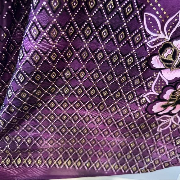 T-C Fashion Co-Ord Purple, White and Black with Gold Glitter Top and Maxi Skirt - Picture 4 of 12